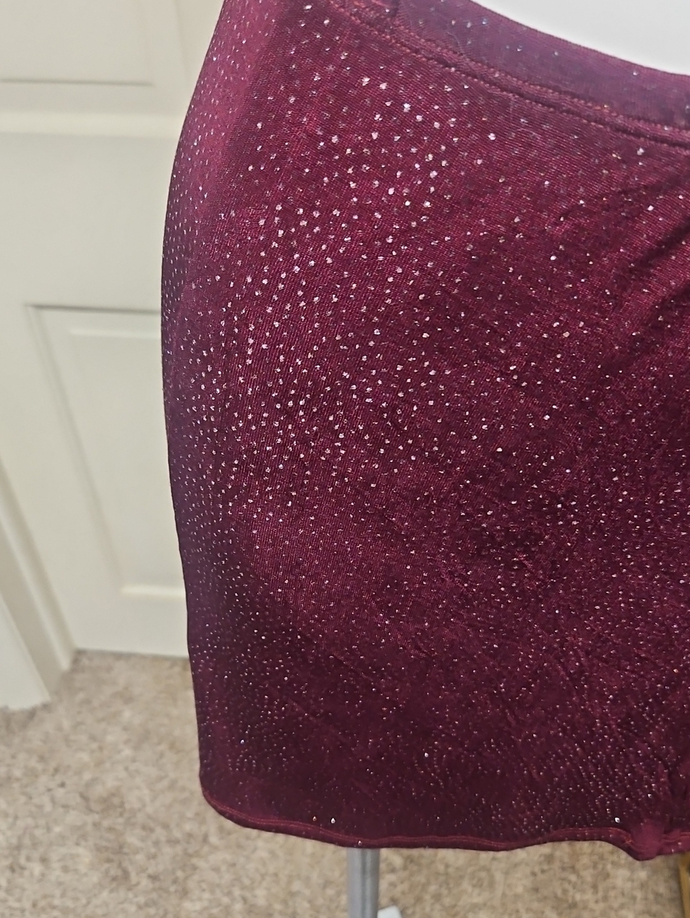 90s Sparkle Party  Mini Skirt Spandix Glitter